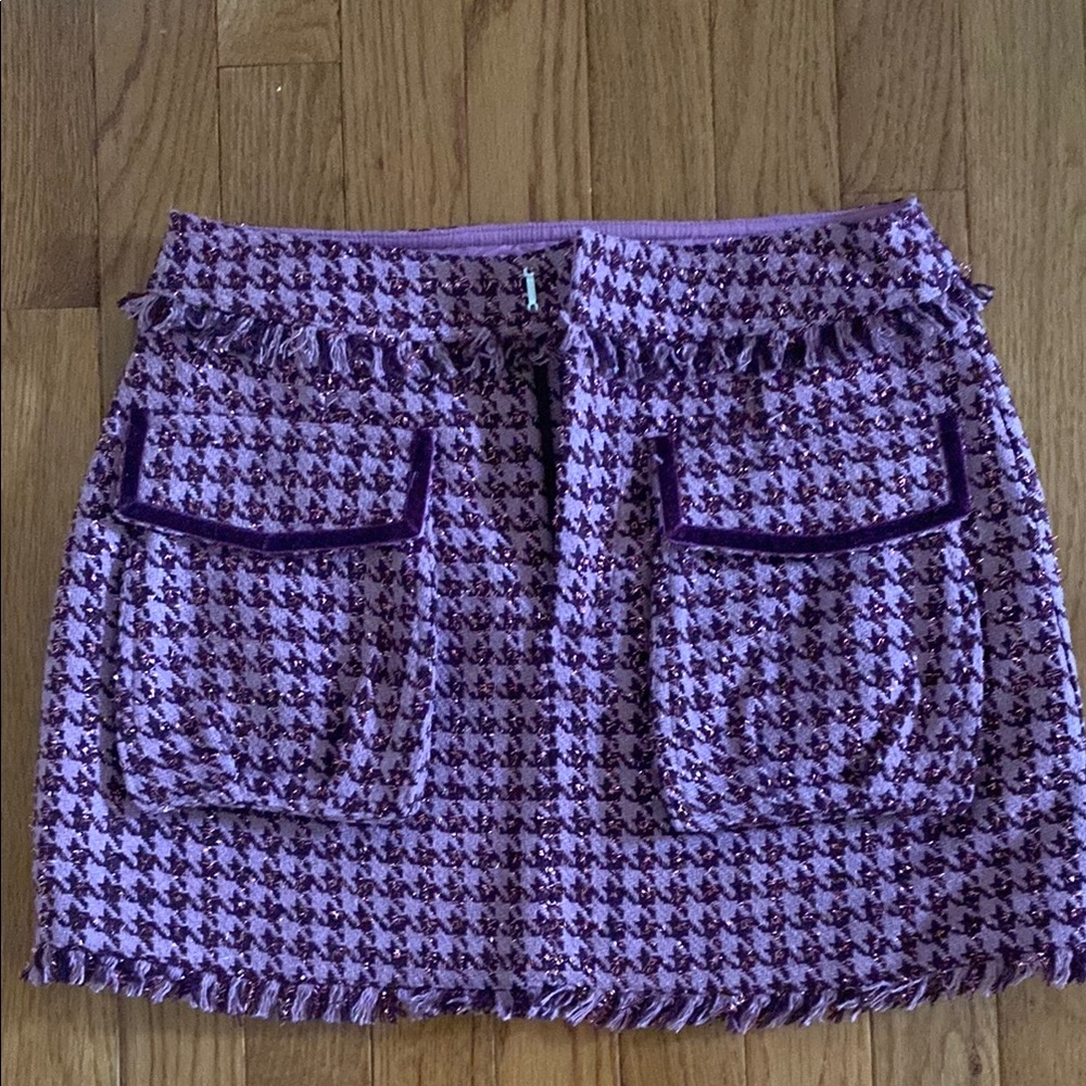 Purple Houndstooth Skirt